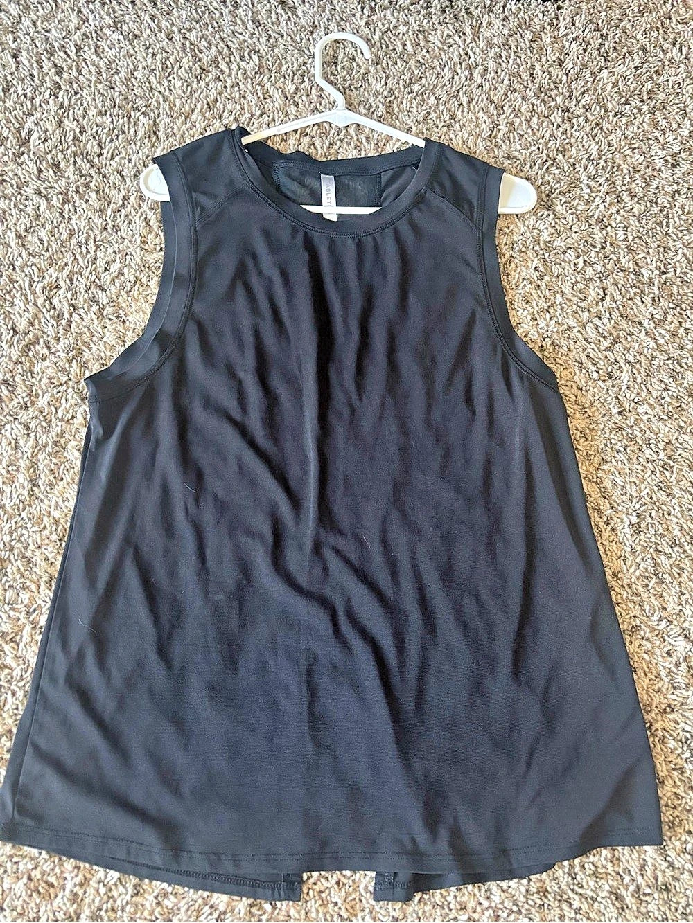 Fabletics Dry-Flex Open Back Tank Black Medium